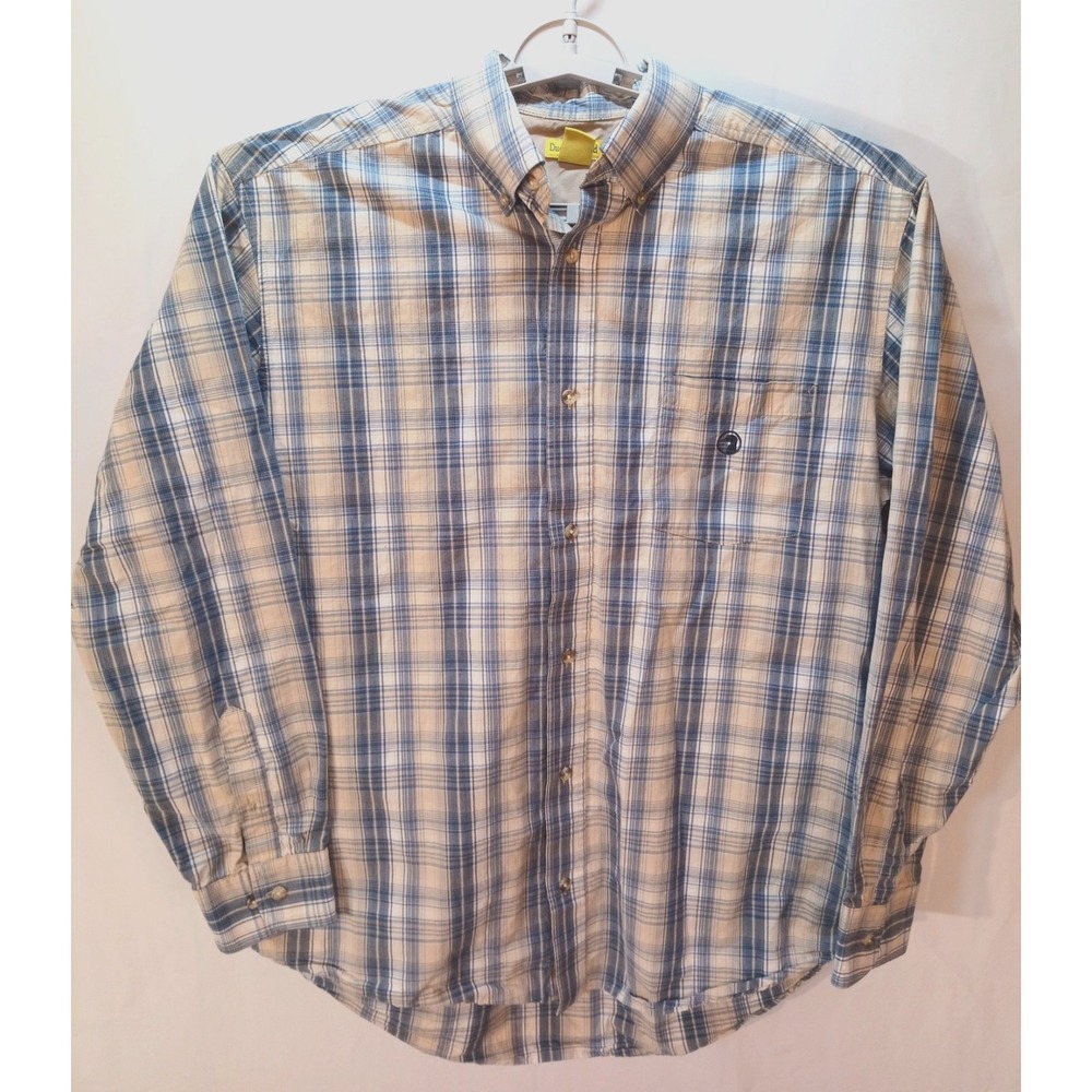 Duck Head Button Down Long Sleeve Men's Shirt, Large, Plaid - Picture 1 of 5